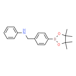 ChemSpider 2D Image | N-(4-(4,4,5,5-Tetramethyl-1,3,2-dioxaborolan-2-yl)benzyl)aniline | C19H24BNO2