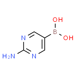 ChemSpider 2D Image | 2-Aminopyrimidine-5-boronic acid | C4H6BN3O2