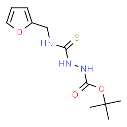 ChemSpider 2D Image | tert-Butyl 2-[(2-furylmethyl)carbamothioyl]hydrazinecarboxylate | C11H17N3O3S