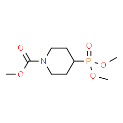 ChemSpider 2D Image | Methyl 4-(dimethoxyphosphoryl)-1-piperidinecarboxylate | C9H18NO5P