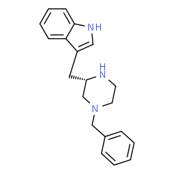 ChemSpider 2D Image | (S)-N4-Benzyl-2-(3-indolylmethyl)piperazine | C20H23N3