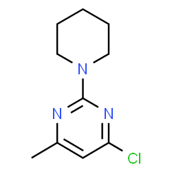 ChemSpider 2D Image | 4-chloro-6-methyl-2-piperidin-1-ylpyrimidine | C10H14ClN3