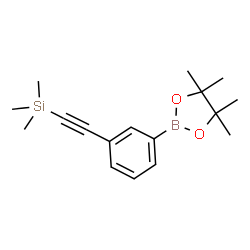 ChemSpider 2D Image | 4,4,5,5-Tetramethyl-2-[(3-trimethylsilylethynyl)phenyl]-[1,3,2]dioxaborolane | C17H25BO2Si