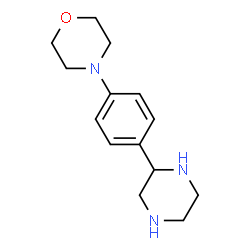 ChemSpider 2D Image | 4-(4-Piperazin-2-yl-phenyl)morpholine | C14H21N3O