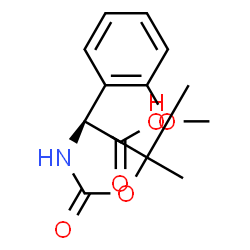 ChemSpider 2D Image | (2S)-(2-Methoxyphenyl)({[(2-methyl-2-propanyl)oxy]carbonyl}amino)acetic acid | C14H19NO5