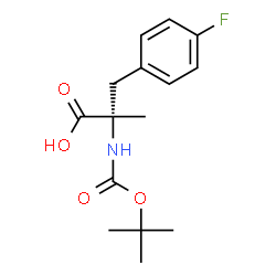 ChemSpider 2D Image | 4-Fluoro-alpha-methyl-N-{[(2-methyl-2-propanyl)oxy]carbonyl}-L-phenylalanine | C15H20FNO4