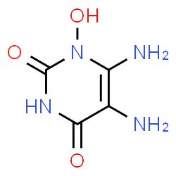 ChemSpider 2D Image | 5,6-Diamino-1-hydroxy-2,4(1H,3H)-pyrimidinedione | C4H6N4O3