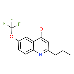 ChemSpider 2D Image | 2-Propyl-6-trifluoromethoxyquinolin-4-ol | C13H12F3NO2