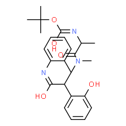 ChemSpider 2D Image | 2-Methyl-2-propanyl {1-[{1-(2-hydroxyphenyl)-2-[(2-methylphenyl)amino]-2-oxoethyl}(methyl)amino]-1-oxo-2-propanyl}carbamate | C24H31N3O5