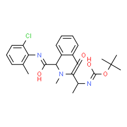 ChemSpider 2D Image | 2-Methyl-2-propanyl {1-[{2-[(2-chloro-6-methylphenyl)amino]-1-(2-methylphenyl)-2-oxoethyl}(methyl)amino]-1-oxo-2-propanyl}carbamate | C25H32ClN3O4