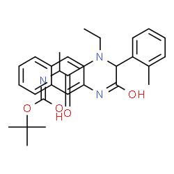 ChemSpider 2D Image | 2-Methyl-2-propanyl (1-{ethyl[1-(2-methylphenyl)-2-(2-naphthylamino)-2-oxoethyl]amino}-1-oxo-2-propanyl)carbamate | C29H35N3O4
