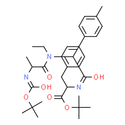 ChemSpider 2D Image | 2-Methyl-2-propanyl N-{[ethyl(N-{[(2-methyl-2-propanyl)oxy]carbonyl}alanyl)amino](4-methylphenyl)acetyl}phenylalaninate | C32H45N3O6