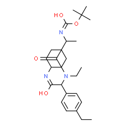 ChemSpider 2D Image | 2-Methyl-2-propanyl (1-{[2-(cyclohexylamino)-1-(4-ethylphenyl)-2-oxoethyl](ethyl)amino}-1-oxo-2-propanyl)carbamate | C26H41N3O4