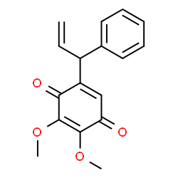 ChemSpider 2D Image | 2,3-Dimethoxy-5-(1-phenyl-2-propen-1-yl)-1,4-benzoquinone | C17H16O4