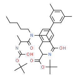 ChemSpider 2D Image | 2-Methyl-2-propanyl N-{(3,5-dimethylphenyl)[(N-{[(2-methyl-2-propanyl)oxy]carbonyl}alanyl)(pentyl)amino]acetyl}phenylalaninate | C36H53N3O6