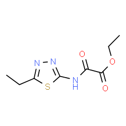 ChemSpider 2D Image | ethyl [(5-ethyl-1,3,4-thiadiazol-2-yl)carbamoyl]formate | C8H11N3O3S