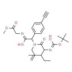 ChemSpider 2D Image | Methyl N-{[allyl(N-{[(2-methyl-2-propanyl)oxy]carbonyl}isoleucyl)amino](4-ethynylphenyl)acetyl}glycinate | C27H37N3O6