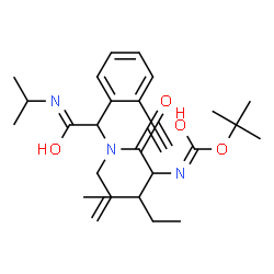 ChemSpider 2D Image | N-Allyl-N-[1-(2-ethynylphenyl)-2-(isopropylamino)-2-oxoethyl]-N~2~-{[(2-methyl-2-propanyl)oxy]carbonyl}isoleucinamide | C27H39N3O4