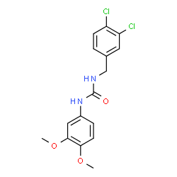 ChemSpider 2D Image | 1-(3,4-Dichlorobenzyl)-3-(3,4-dimethoxyphenyl)urea | C16H16Cl2N2O3