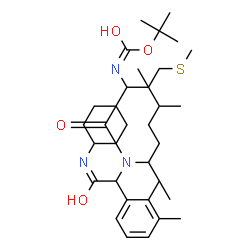 ChemSpider 2D Image | 2-Methyl-2-propanyl [1-{[2-(cyclohexylamino)-1-(2,3-dimethylphenyl)-2-oxoethyl](5-methyl-2-hexanyl)amino}-4-(methylsulfanyl)-1-oxo-2-butanyl]carbamate | C33H55N3O4S