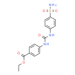 ChemSpider 2D Image | Ethyl 4-{[(4-sulfamoylphenyl)carbamoyl]amino}benzoate | C16H17N3O5S