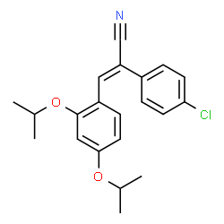 ChemSpider 2D Image | (2E)-2-(4-Chlorophenyl)-3-(2,4-diisopropoxyphenyl)acrylonitrile | C21H22ClNO2