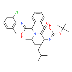 ChemSpider 2D Image | N-sec-Butyl-N-{2-[(2-chloro-6-methylphenyl)amino]-1-(2-methylphenyl)-2-oxoethyl}-N~2~-{[(2-methyl-2-propanyl)oxy]carbonyl}leucinamide | C31H44ClN3O4