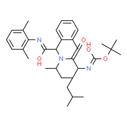 ChemSpider 2D Image | N-sec-Butyl-N-{2-[(2,6-dimethylphenyl)amino]-1-(2-methylphenyl)-2-oxoethyl}-N~2~-{[(2-methyl-2-propanyl)oxy]carbonyl}leucinamide | C32H47N3O4