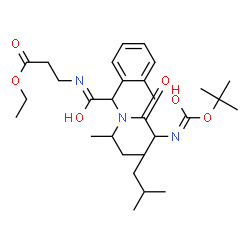 ChemSpider 2D Image | Ethyl N-{[sec-butyl(N-{[(2-methyl-2-propanyl)oxy]carbonyl}leucyl)amino](2-methylphenyl)acetyl}-beta-alaninate | C29H47N3O6