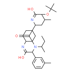ChemSpider 2D Image | N-sec-Butyl-N-[2-(cyclohexylamino)-1-(3-methylphenyl)-2-oxoethyl]-N~2~-{[(2-methyl-2-propanyl)oxy]carbonyl}leucinamide | C30H49N3O4