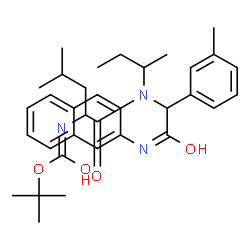 ChemSpider 2D Image | 2-Methyl-2-propanyl (1-{sec-butyl[1-(3-methylphenyl)-2-(2-naphthylamino)-2-oxoethyl]amino}-4-methyl-1-oxo-2-pentanyl)carbamate | C34H45N3O4