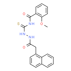 ChemSpider 2D Image | 2-Methoxy-N-{[2-(1-naphthylacetyl)hydrazino]carbonothioyl}benzamide | C21H19N3O3S