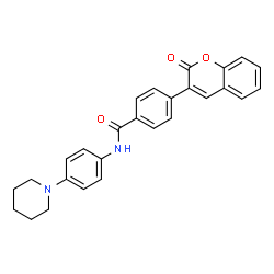 ChemSpider 2D Image | 4-(2-Oxo-2H-chromen-3-yl)-N-[4-(1-piperidinyl)phenyl]benzamide | C27H24N2O3