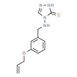 ChemSpider 2D Image | 4-{[3-(Allyloxy)benzyl]amino}-2,4-dihydro-3H-1,2,4-triazole-3-thione | C12H14N4OS