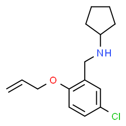 ChemSpider 2D Image | N-[2-(Allyloxy)-5-chlorobenzyl]cyclopentanamine | C15H20ClNO