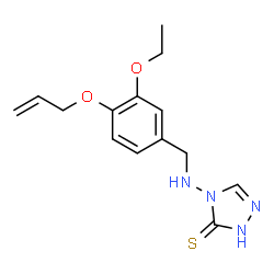 ChemSpider 2D Image | 4-{[4-(Allyloxy)-3-ethoxybenzyl]amino}-2,4-dihydro-3H-1,2,4-triazole-3-thione | C14H18N4O2S