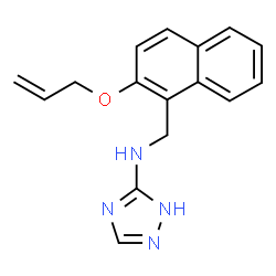 ChemSpider 2D Image | N-{[2-(Allyloxy)-1-naphthyl]methyl}-1H-1,2,4-triazol-5-amine | C16H16N4O