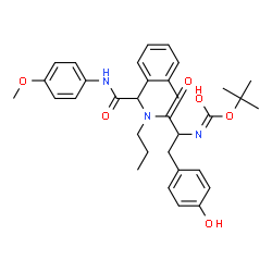 ChemSpider 2D Image | N-{2-[(4-Methoxyphenyl)amino]-1-(2-methylphenyl)-2-oxoethyl}-Nalpha-{[(2-methyl-2-propanyl)oxy]carbonyl}-N-propyltyrosinamide | C33H41N3O6