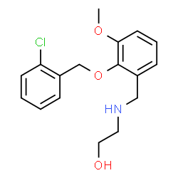 ChemSpider 2D Image | 2-({2-[(2-Chlorobenzyl)oxy]-3-methoxybenzyl}amino)ethanol | C17H20ClNO3