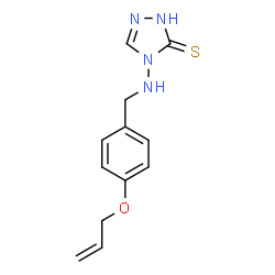 ChemSpider 2D Image | 4-{[4-(Allyloxy)benzyl]amino}-2,4-dihydro-3H-1,2,4-triazole-3-thione | C12H14N4OS