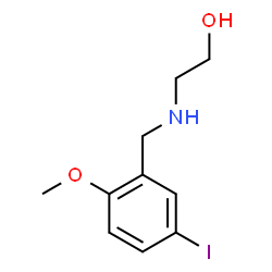 ChemSpider 2D Image | 2-[(5-Iodo-2-methoxybenzyl)amino]ethanol | C10H14INO2