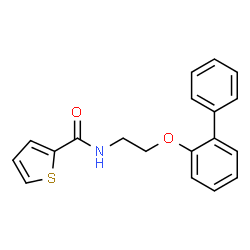 ChemSpider 2D Image | N-[2-(2-Biphenylyloxy)ethyl]-2-thiophenecarboxamide | C19H17NO2S