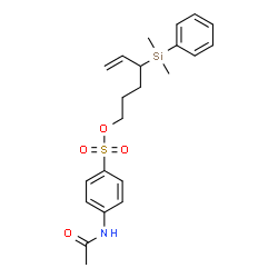 ChemSpider 2D Image | 4-[Dimethyl(phenyl)silyl]-5-hexen-1-yl 4-acetamidobenzenesulfonate | C22H29NO4SSi
