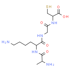 ChemSpider 2D Image | ala-lys-gly-cys | C14H27N5O5S