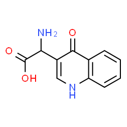 ChemSpider 2D Image | 2-Amino-2-(4-hydroxyquinolin-3-yl)acetic acid | C11H10N2O3