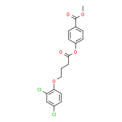 ChemSpider 2D Image | Methyl 4-{[4-(2,4-dichlorophenoxy)butanoyl]oxy}benzoate | C18H16Cl2O5