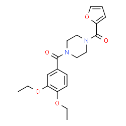 ChemSpider 2D Image | [4-(3,4-Diethoxybenzoyl)-1-piperazinyl](2-furyl)methanone | C20H24N2O5