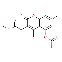 ChemSpider 2D Image | Methyl (5-acetoxy-4,7-dimethyl-2-oxo-2H-chromen-3-yl)acetate | C16H16O6