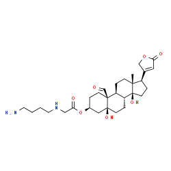 ChemSpider 2D Image | (3beta,5beta)-3-{[N-(4-Aminobutyl)glycyl]oxy}-5,14-dihydroxy-19-oxocard-20(22)-enolide | C29H44N2O7