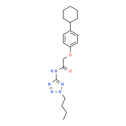 ChemSpider 2D Image | N-(2-Butyl-2H-tetrazol-5-yl)-2-(4-cyclohexylphenoxy)acetamide | C19H27N5O2